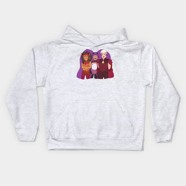 Villain Gals Kids Hoodie by rainilyahead